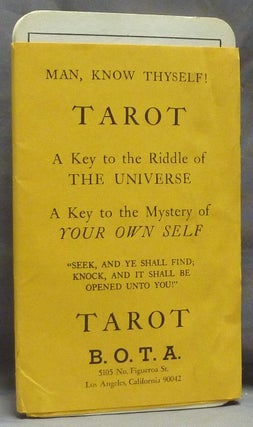 Item #59700 B.O.T.A. Tarot [ Man, Know Thyself. A Key to the Riddle of the Universe. A Key to...