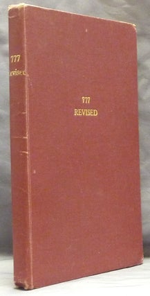Item #59998 777 Revised by the Master Therion (Aleister Crowley). Aleister CROWLEY