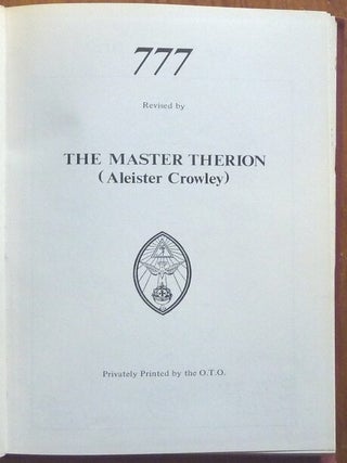777 Revised by the Master Therion Aleister Crowley | Aleister CROWLEY