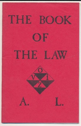 Item #60186 [ The Book Of The Law ] Liber AL vel Legis. Aleister CROWLEY