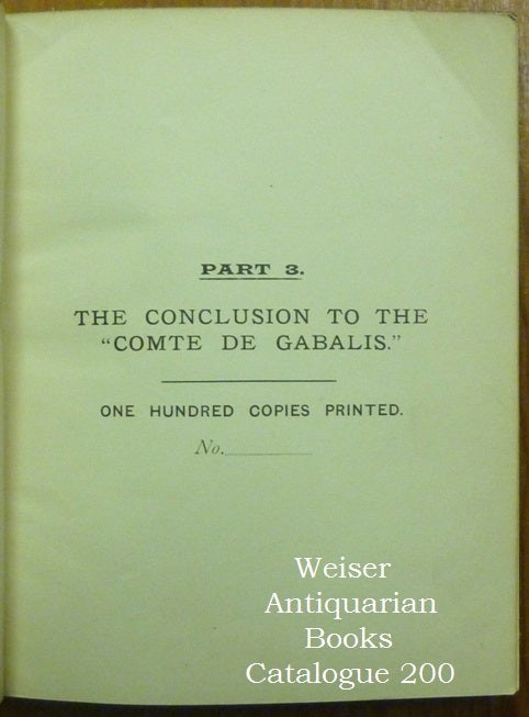 Gabalis Ancient Ruler Comte de Gabalis in 3 parts Part 1 : The Count of Gabalis; or the ...