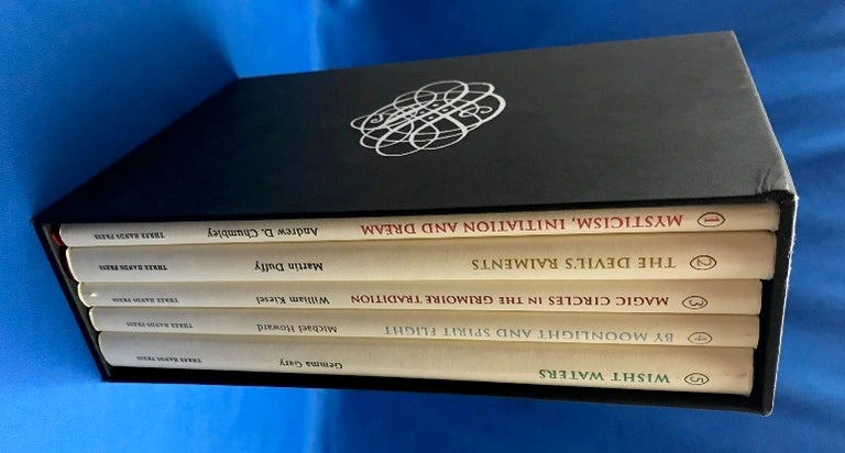 Item #60827 Mysticism: Initiation and Dream; The Devil's Raiments; Magic Circles in the Grimoire Tradition; By Moonlight and Spirit Flight; AND Wisht Waters ( Three Hands Press Occult Monographs, Volumes I - 5). series Daniel Schulke, William Duffy Authors: Andrew Chumbley, Michael Howard, William Kiesel, Gemma Gary.