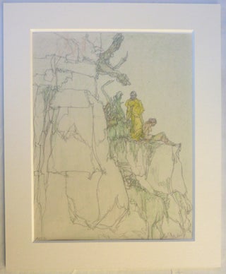Item #60876 An original sketch, pencil with light crayon shading, from the "Valley of Fear"...