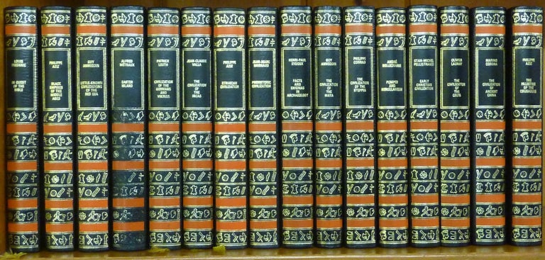 Item #61034 [The Ancient Civilizations series: 16 volumes, complete set] The Civilization of the Maya (Guy Annequin); Little Known Civilizations of the Red Sea (Guy Annequin); Black Empires of the Middle Ages (Philippe Aziz); Etruscan Civilization (Philippe Aziz); The Palestine of the Crusades (Philippe Aziz); Pompeii and Herculaneum (Andres Bellechasse); Prehistoric Civilization (Jean-Marc Brissaud); The Civilization of the Steppes (Phillipe Conrad); The Civilization of Ancient China (Marina Corono); Facts and Enigmas in Archaeology (Henri-Paul Eydoux); In Quest of the Bible (Louis Frederic); The Civilization of the Celts (Oliver Lanay); Civilizations of the Germans and Vikings (Patrick Louth); Easter Island (Alfred Metraux); Early Christian Civilization (Stan-Michel Pellistrandi); The Civilization of the Incas (Jean-Claude Valla). Ancient Civilizations, Guy Annequin, Philippe Aziz, Andres Bellechasse, Jean-Marc Brissaud, Phillipe Conrad, Marina Corono, Henri-Paul Eydoux, Louis Frederic, Oliver Lanay, Patrick Louth, Alfred Metraux, Stan-Michel Pellistrandi, Jean-Claude Valla.