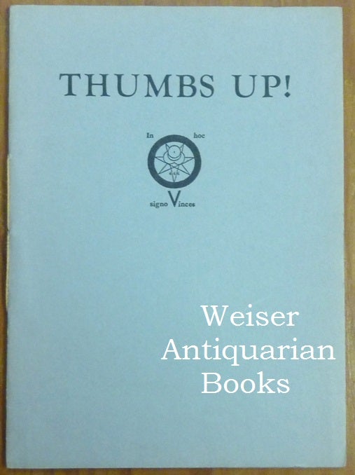 Item #61179 Thumbs Up! Five Poems by Aleister Crowley. Aleister CROWLEY.