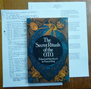 Item #61187 The Secret Rituals of the O.T.O. [ OTO ]. Aleister CROWLEY, Edited and, Francis King