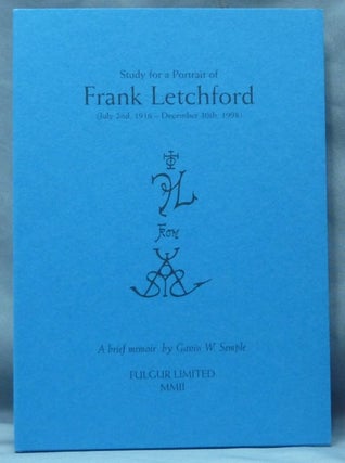 Item #61559 Study for a Portrait of Frank Letchford (July 2nd, 1916 - December 30th, 1998): a...