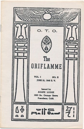 Item #62492 The Oriflamme, Vol. I, No. II. Aleister: related material CROWLEY