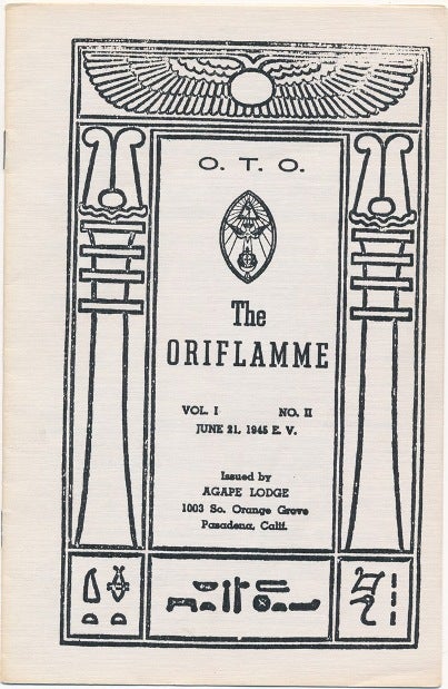 Item #62492 The Oriflamme, Vol. I, No. II. Aleister: related material CROWLEY.