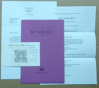 Item #62628 Bunbury. Two Notes on Oscar Wilde. Aleister Crowley and the Origin of "Bunbury' & A...