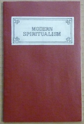 Item #63033 A Few Words on Modern Spiritualism. "Z.", Anonymous