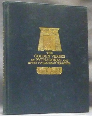 Item #63078 The Golden Verses of Pythagoras and other Pythagorean Fragments. Florence M. FIRTH,...