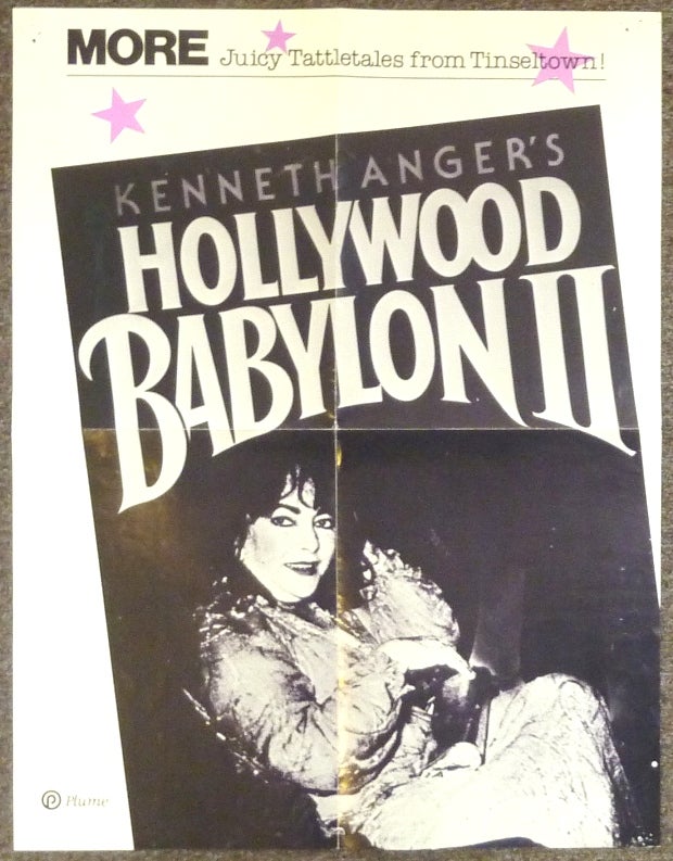 Item #63191 A Large Advertising Poster for the Book "Hollywood Babylon II" Kenneth ANGER.