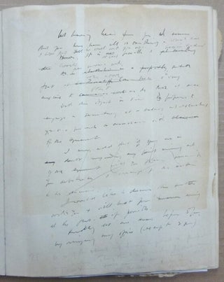 An original scrapbook or album assembled by Crowley on the subject of chess. The book contains manuscript records in Crowley's handwriting of games that he had played, a large number of newspaper clippings of chess games, typescripts recording the details of games played by Crowley, etc. All loosely inserted or pasted into a printer's dummy of the Subscriber's Edition of The Equinox of the Gods.