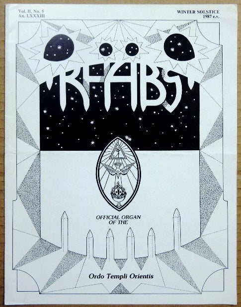 Item #63483 KHABS. Official Organ of the Ordo Templi Orientis. Vol. II, No. 5 An. LXXXIII, Winter Solstice 1987 e.v. Aleister CROWLEY, Kenneth Grant.