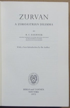 Zurvan. A Zoroastrian Dilemma.