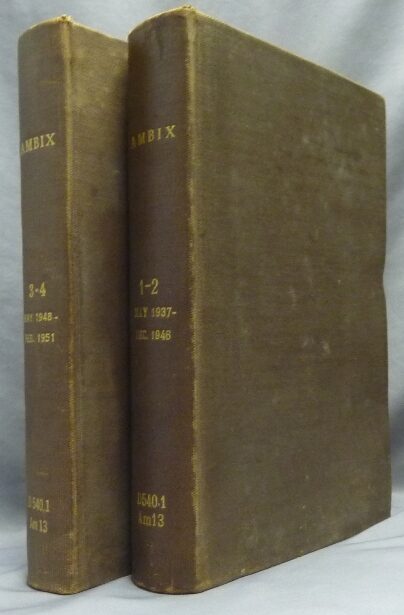 AMBIX. The Journal of the Society for the Study of Alchemy and