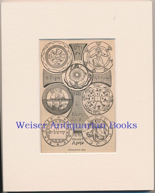 Item #64157 An original, matted, illustration - "Apocalyptic Key The Seven Seals of St John" - from the first English edition of Eliphas Levis' "Transcendental Magic. Its Doctrine and Ritual." Eliphas LEVI.