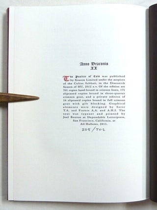 Psalter of Cain / Psalterium Caini.