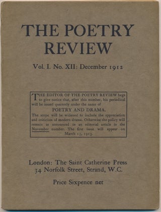 Item #64384 Aleister Crowley contributes the poem "Villon's Apology (on Reading Tennyson's...