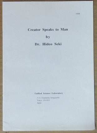 Item #64778 Creator Speaks to Man. Dr. Hideo SEKI