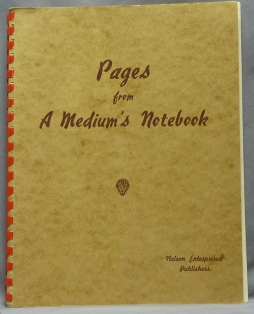 Item #64783 Pages From A Medium's Notebook; [ Cold Reading ]. ANONYMOUS, Robert Nelson.
