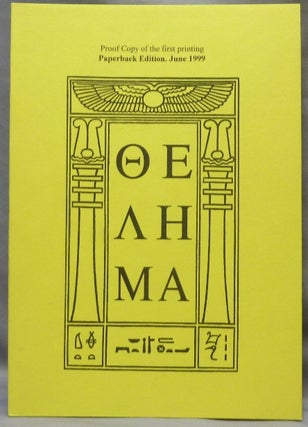 Item #64859 Thelema [ Letters in Greek ]. Aleister CROWLEY