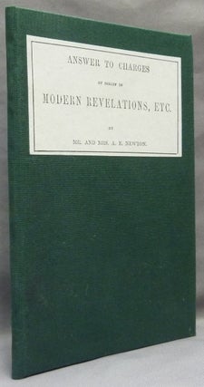 Item #64973 Answer to Charges of Belief in Modern Revelations, etc. : Given before the Edwards...