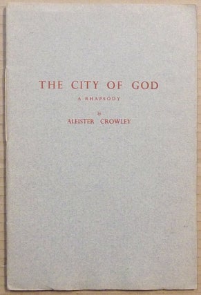 Item #65311 The City of God. Aleister CROWLEY