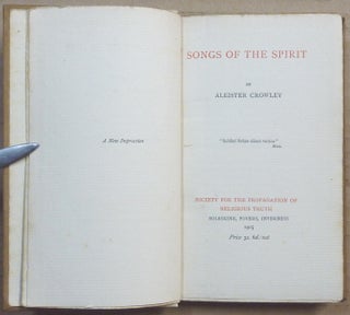 Songs of the Spirit [ with two loosely inserted related letters ].