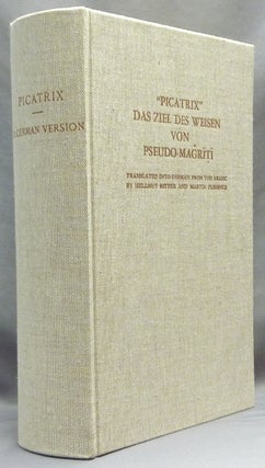 Item #65385 "Picatrix" Das Ziel des Weisen von Pseudo-Magriti; ( Studies of the Warburg Institute...