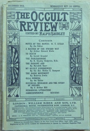 Item #65428 The Occult Review, Vol XVIII, No. 6, December 1913. Occult Review, Ralph SHIRLEY,...
