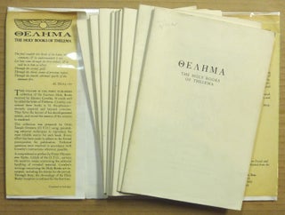 Item #65506 The Holy Books of Thelema ( A set of Unbound Proof Sheets ). Aleister. With a....