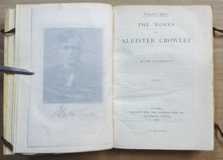 The Works of Aleister Crowley. Traveller's Edition. With Portraits [ The Collected Works of Aleister Crowley ] (3 Volumes in 1 in Vellum).