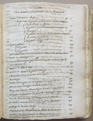 Recuëil d'ouvrages chimiques ( An Eighteenth Century French Alchemical Manuscript ).
