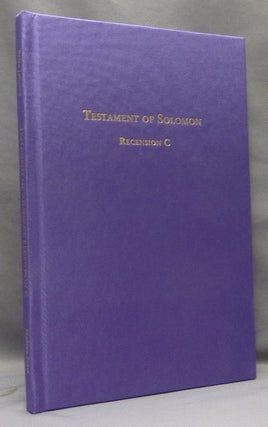 Item #65963 Testament of Solomon: Recension C. Brian - JOHNSON
