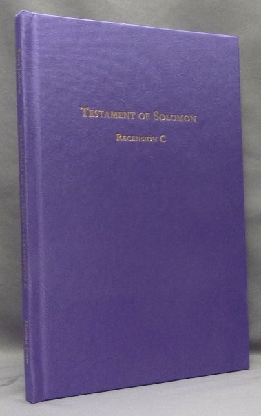 Item #65963 Testament of Solomon: Recension C. Brian - JOHNSON.