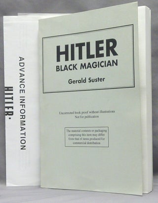 Item #65989 Hitler; Black Magician [ Uncorrected Proof Copy ]; Skoob Esoterica series. Gerald....