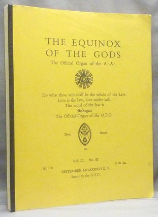 Item #66122 The Equinox of the Gods. Aleister CROWLEY
