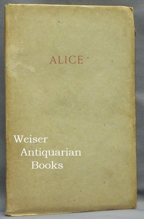 Item #66130 Alice: An Adultery. Aleister CROWLEY