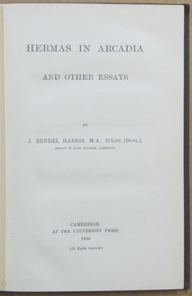 Hermas In Arcadia and other Essays.