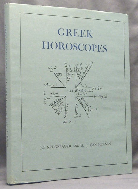 Item #66228 Greek Horoscopes; Memoirs of the American Philosophical Society held at Philadelphia for Promoting Useful Knowledge, Volume 48. O. NEUGEBAUER, H. B. Van Hoesen.