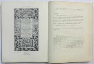 Maggs Bros. Catalogue No. 520. Manuscripts and Books on Medicine, Alchemy, Astrology, & Natural Sciences; Arranged in Chronological Order & Portraits and Autographs of Eminent Physicians and Scientists, etc.