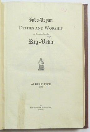 Indo-Aryan Deities and Worship, as Contained in the Rig-Veda.
