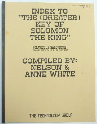 Item #66411 Index to "The (Greater) Key of Solomon the King" (Clavicula Salomonis) Translated by...