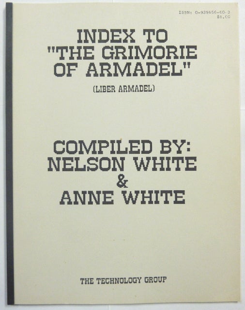 Item #66412 Index to "The Grimoire of Armadel" [ Liber Armadel ]. Nelson WHITE, Anne -, S L. McGregor Mathers.