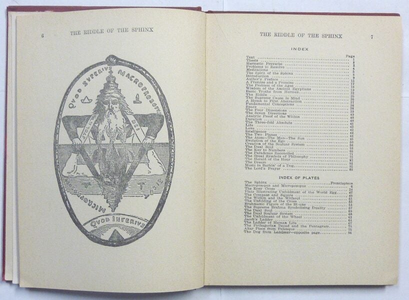 The Sphinx Riddle Book The Riddle of the Sphinx. A Key to the Mysteries and a Synthesis of ...