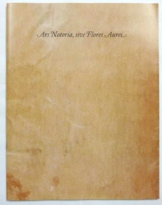 Item #66815 Ars Notoria Sive Flores Aurei. Mellon MS. 1, Yale University. Anonymous, Apollonius...