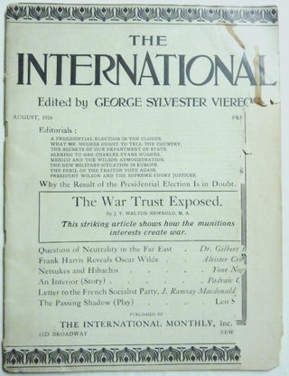 Item #67091 The International Vol. X, No. 8. August, 1916. Aleister CROWLEY, contributes to:...