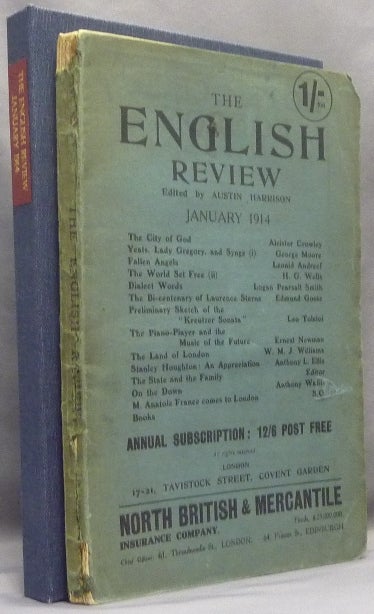 Item #67137 Aleister Crowley contributes a poem "The City of God (Moscow)" to The English Review, No. 62, January 1914. Aleister contributes to CROWLEY, Austin HARRISON.